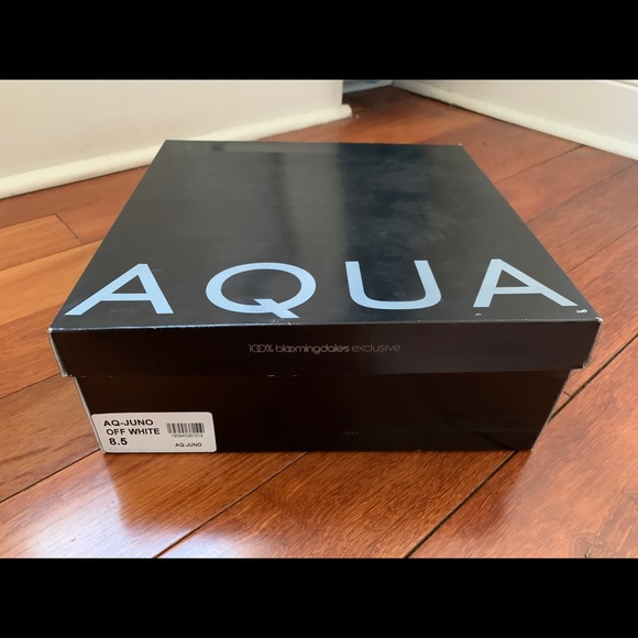 Aqua Juno Leather Square-Toe Booties - Picture 6 of 10